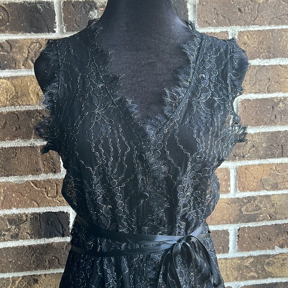 Vintage Y2K EXPRESS Black Lace Top - Picture 8 of 10